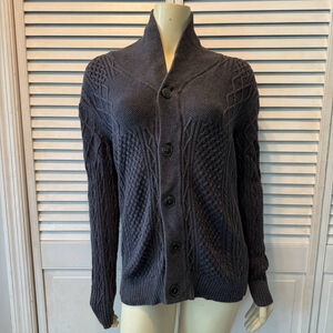 Women's J.Ferrar Cardigan Size M Gray